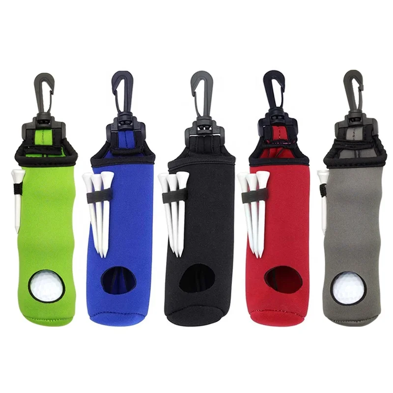 Tripple Golf Ball Washer Bag Pouch Accessories With Hook Portable Pocket Golf Ball Cleaner Pouch