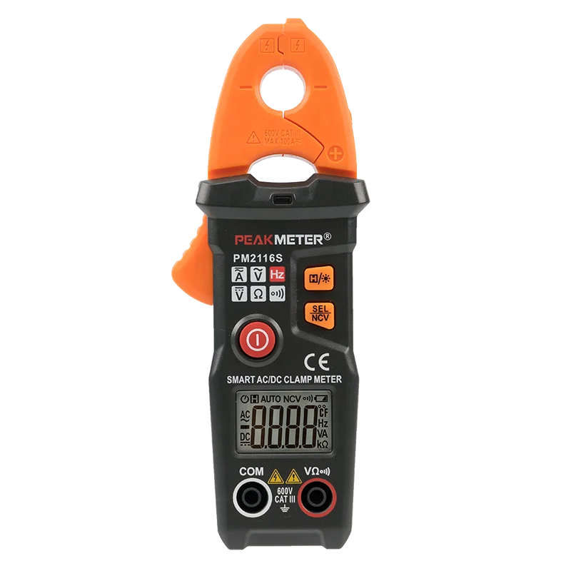 Peakmeter PM2116S 2019 самый популярный цифровой ce Автоматический переменный и постоянный ток частота портативный мини карманный размер NCV умный