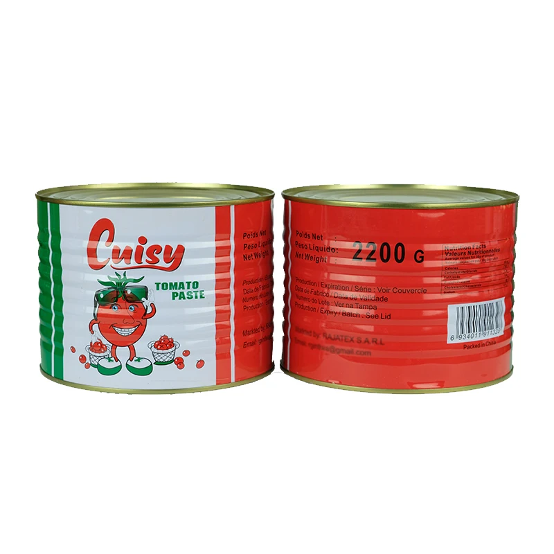 South Africa imported tomato paste Double Concentrated Brix 28-30 canned 2.2kg Tomate Paste