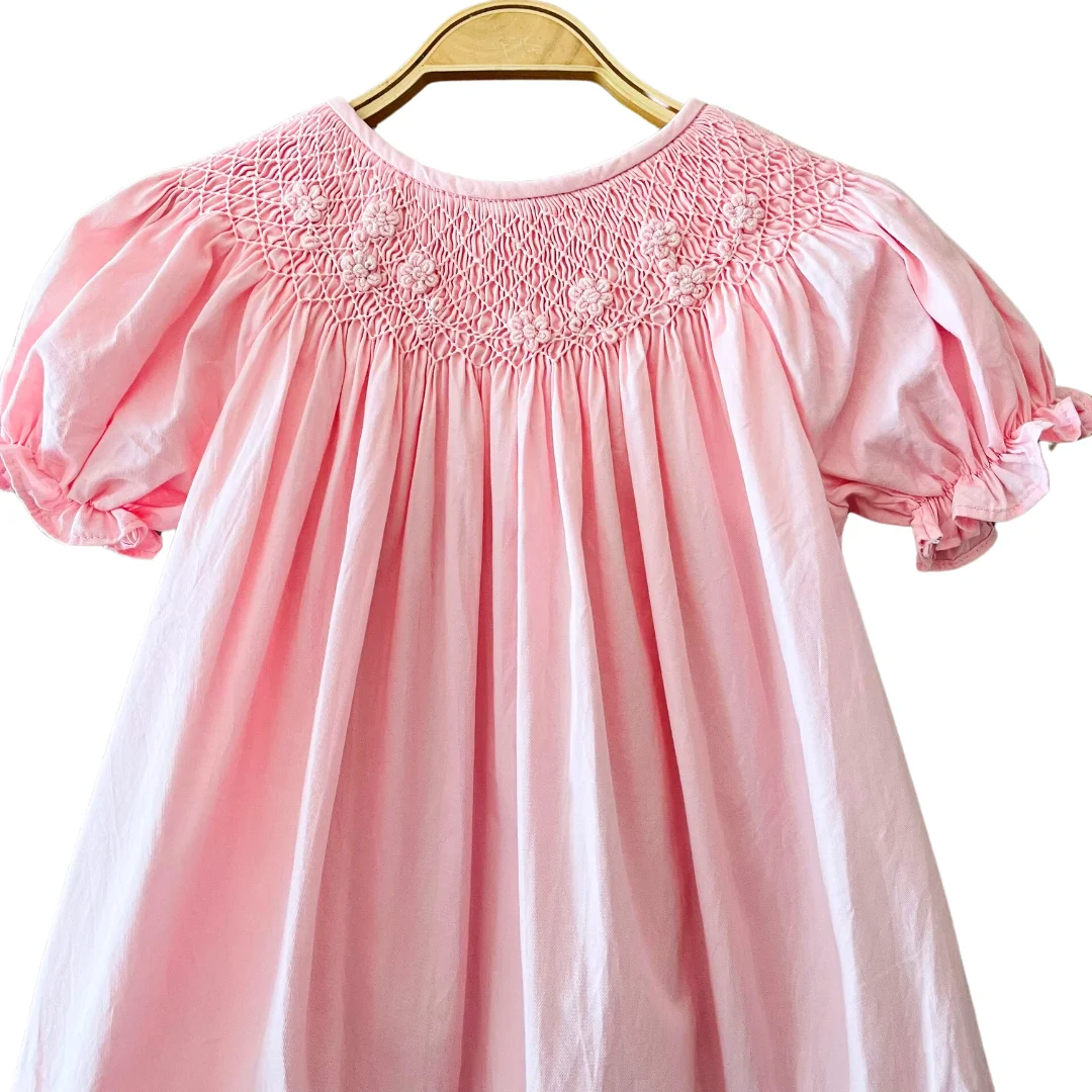 Custom Designs OEM ODM Clothes For Kids Children Clothing Girl Smocking Dress Princess Casual Cotton Wholesale Hight Quality