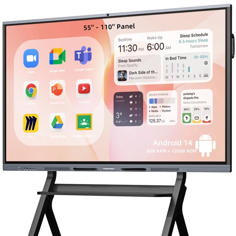 Best Interactive board 55 65 75 110 inch smart board touch screen 4k with camera digital whiteboard smart board for teaching