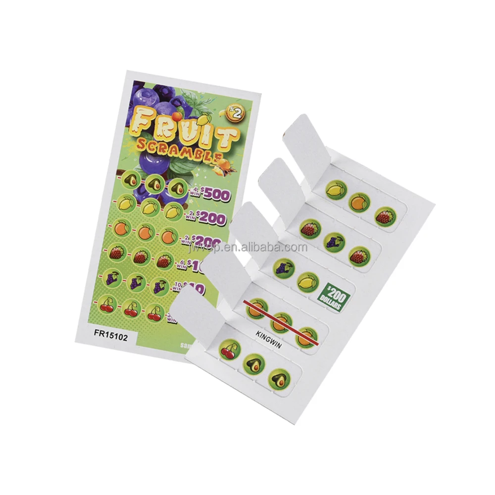 Универсальный вариант 5 Windows Pull Tabs, лотерейные билеты, печатающие Odm, снимают азартные карты