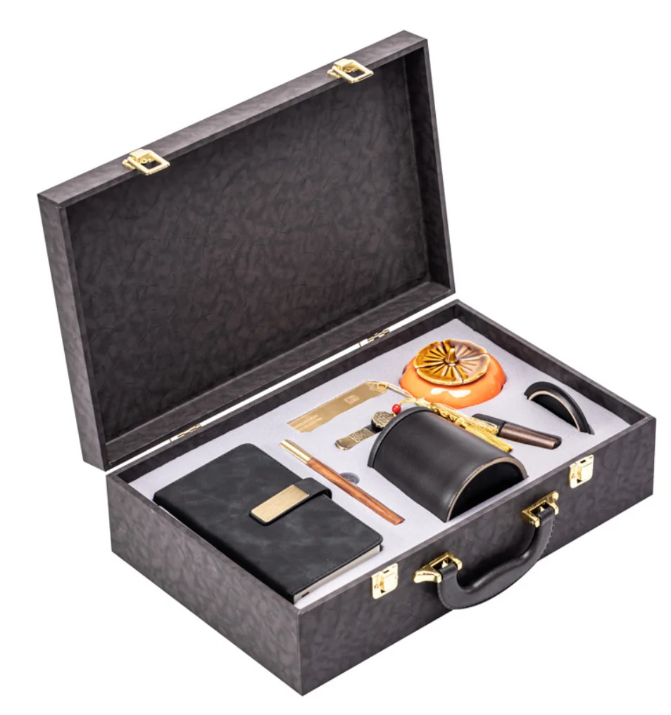Office cup Notebook USB flash drive pen gift box Business gift set with LOGO
