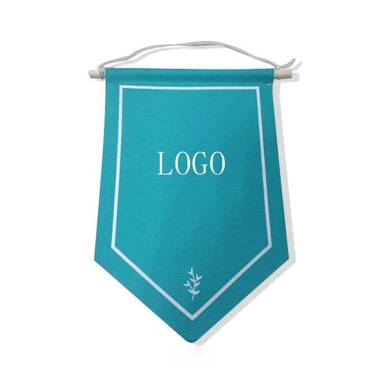 SmallOrders RF16 Manufacturer customized creative gift canvas flag wall decoration cloth art small hanging flag promotion flag