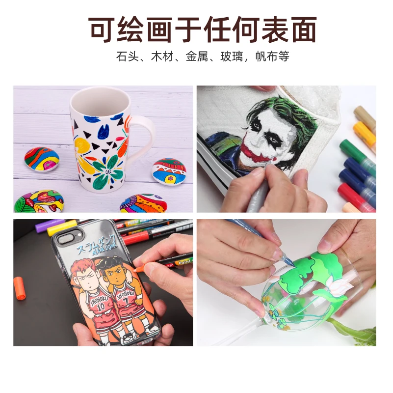 Zeyar brand ZP1132 Glitter marker water based ink valve-action pen dry fast permanent writes on most surfaces multi colors