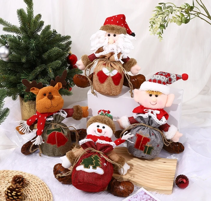 Creative fun cartoon cute apple bag Nordic style Instagram Christmas atmosphere feeling apple gift bag