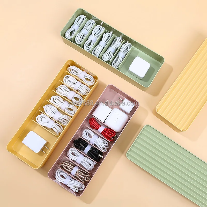 Manufacturer Ningbo Home accessories Compact Cosmetics Organizer Box Desktop Cosmetic Makeup Organizer USB Cord Sorter Holder