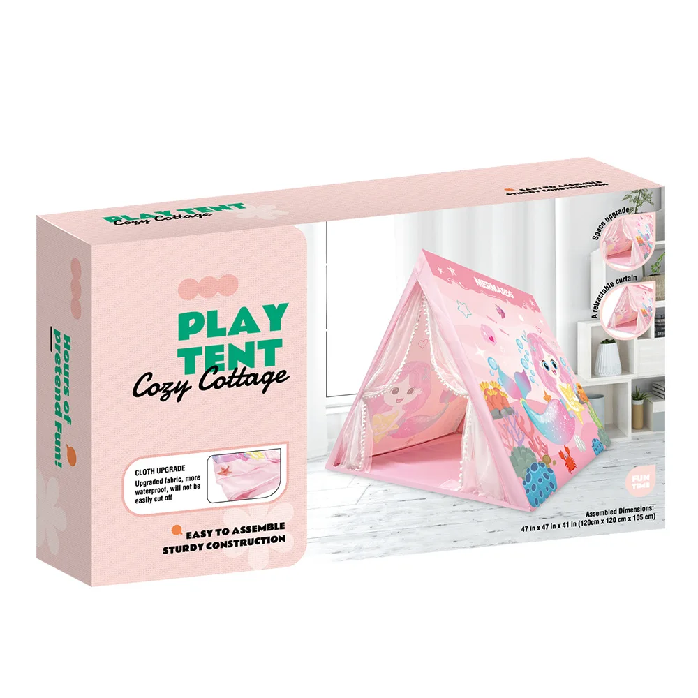 Wholesale portable indoor tents for children play house for children conical indoor-outdoor tents for children play room