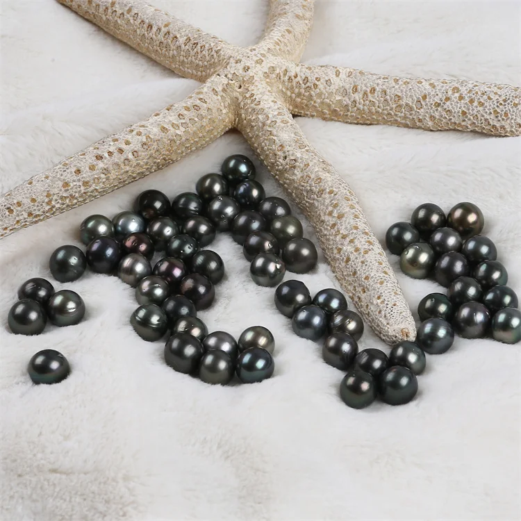 11-13mm Natural Seawater Tahitian Near Round Loose Pearl