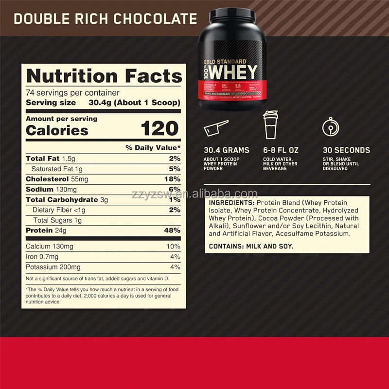Optimum Nutrition Whey Protein Powder Mass Gainer Pre-Workout Supplement Increase Maintain Adult Gym Muscle Helps Repair Muscle