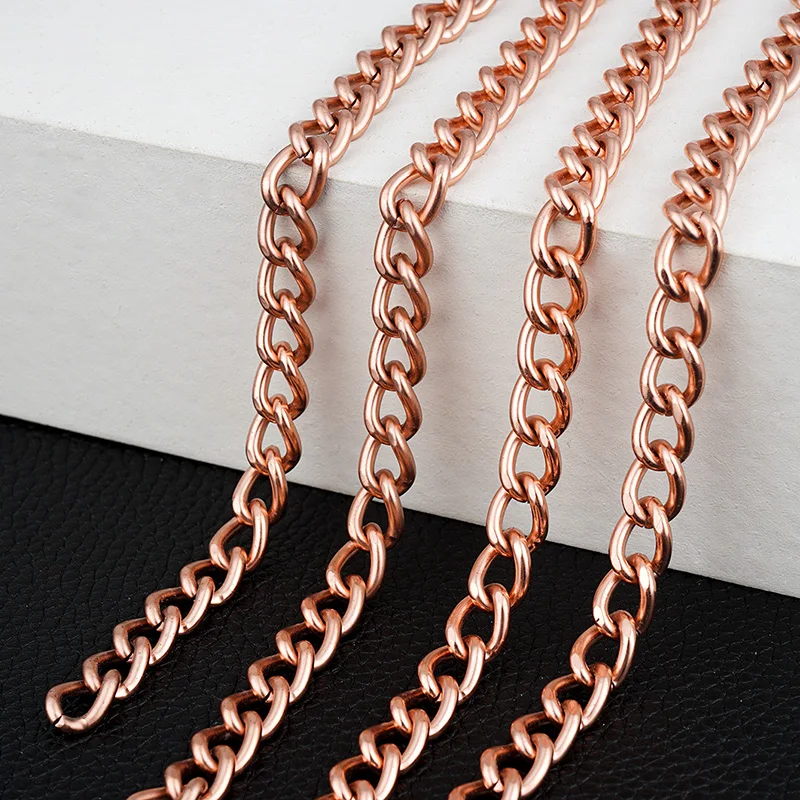 Purse Bag Accessories Hardware Handbag Chain Strap Handles Silver Rose Gold Metal Decorative Part Bag Long Bronze Chain for Bags