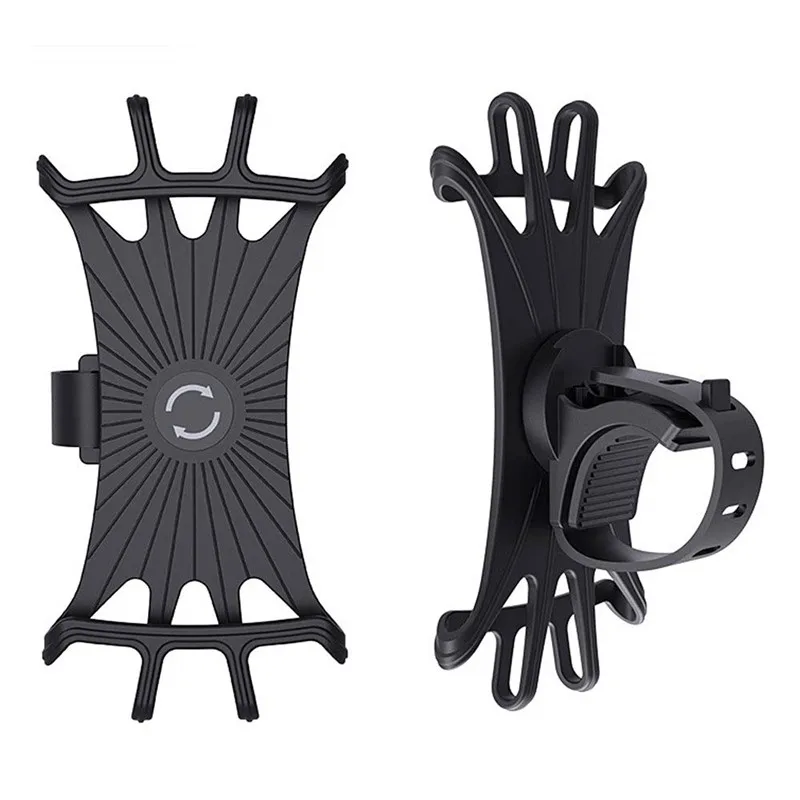 Universal Motorcycle Bicycle Cell Phone Mount 360 Rotation Silicone Bike Phone Holder X Grip Phone Mount