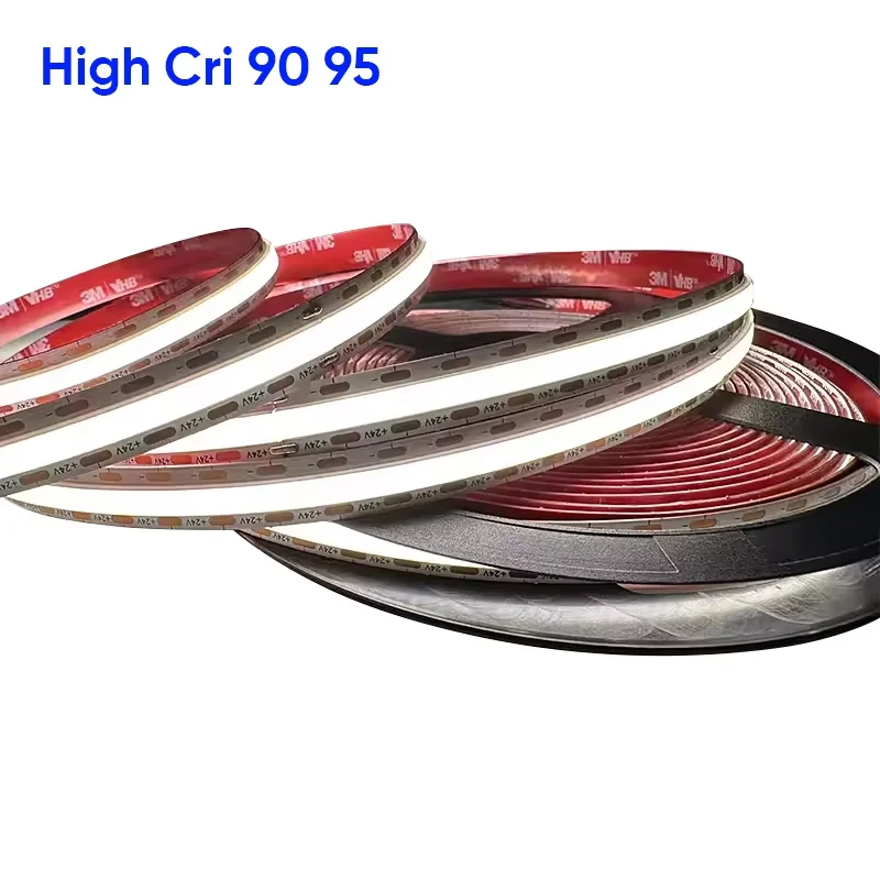 High Cri 90 95 Cinta Led COB 2700K 3000K 4000K 6500K CCT RGB RGBW RGBCCT 3MM 5MM 8MM 10MM 5V 12V 24V Cinta Led COB