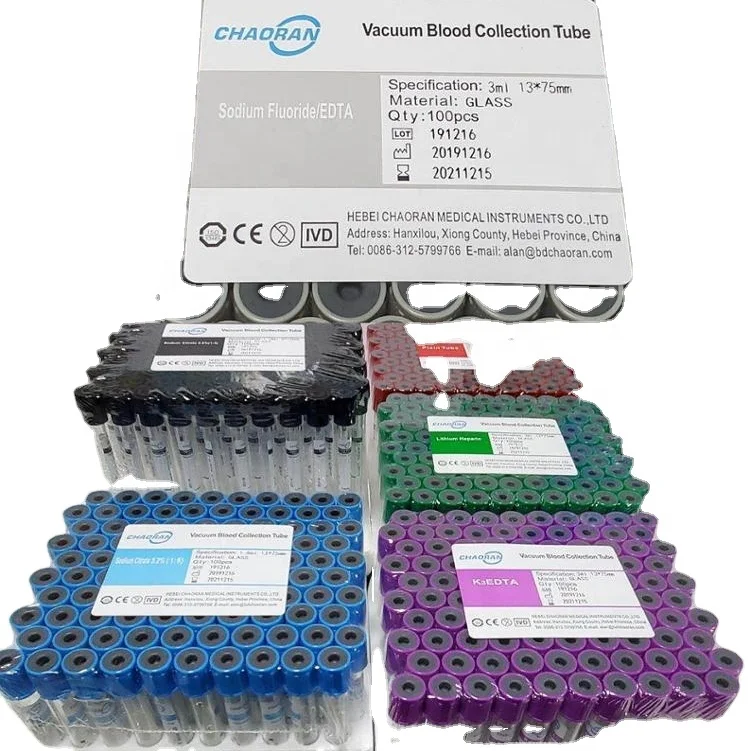 8*120mm ESR tube black top 3.8% sodium citrate vacuum blood collection tube