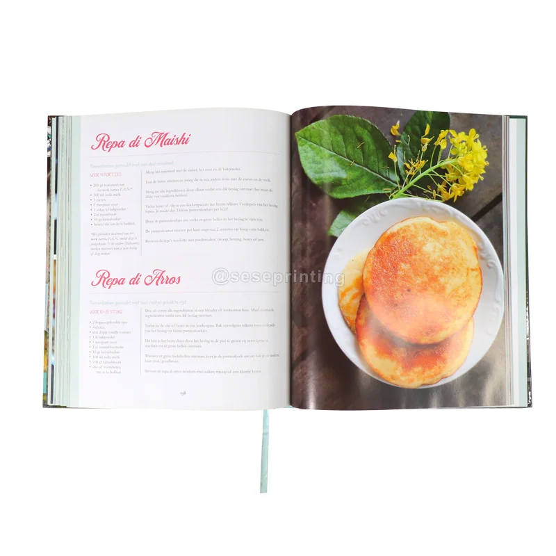 Book Making Company Offset Printing Hardcover Printed Cookbook Custom Cheap Cookbook/cook Book / Recipe Book Printing