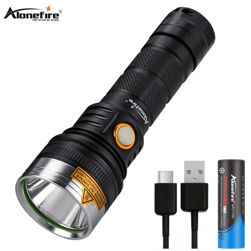 Alonefire X27 T20 Led 10W High power USB Charging flashlight Waterproof Powerful Torch Outdoor Hike hunting light 21700 battery