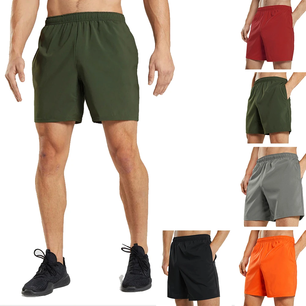 Simple Solid Gym Running Body building Fitness Mens Shorts