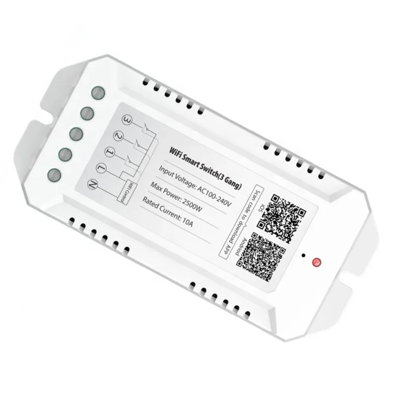  220V 10A 3Gang переключатель Wi-Fi с Потребляемая мощность