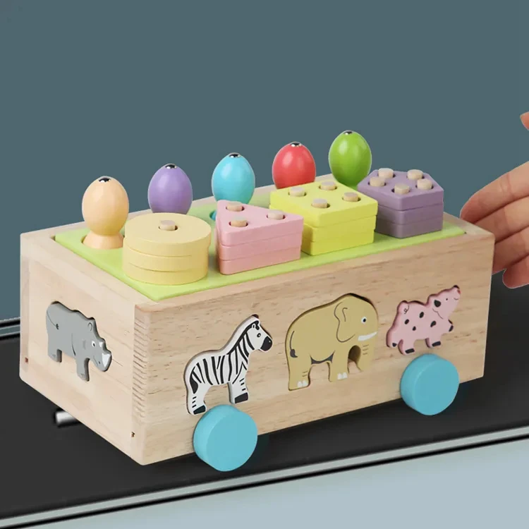 High Quality 3 in 1 Matching Shape Sorter Blocks Fishing toy Animal Blocks Educational Learning Toy