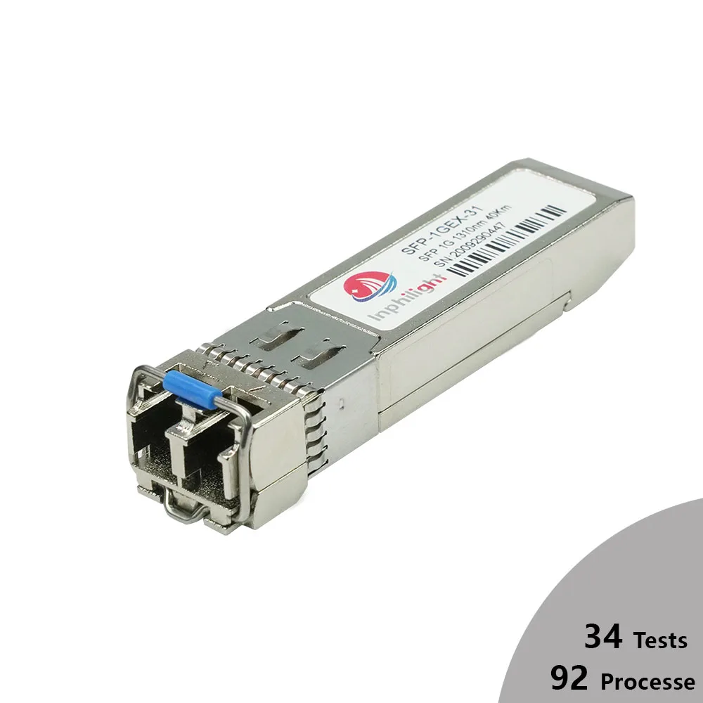 
Free sample 1000BASE-EX SFP 1.25G 1310nm 40km LC Duplex Transceiver Module 