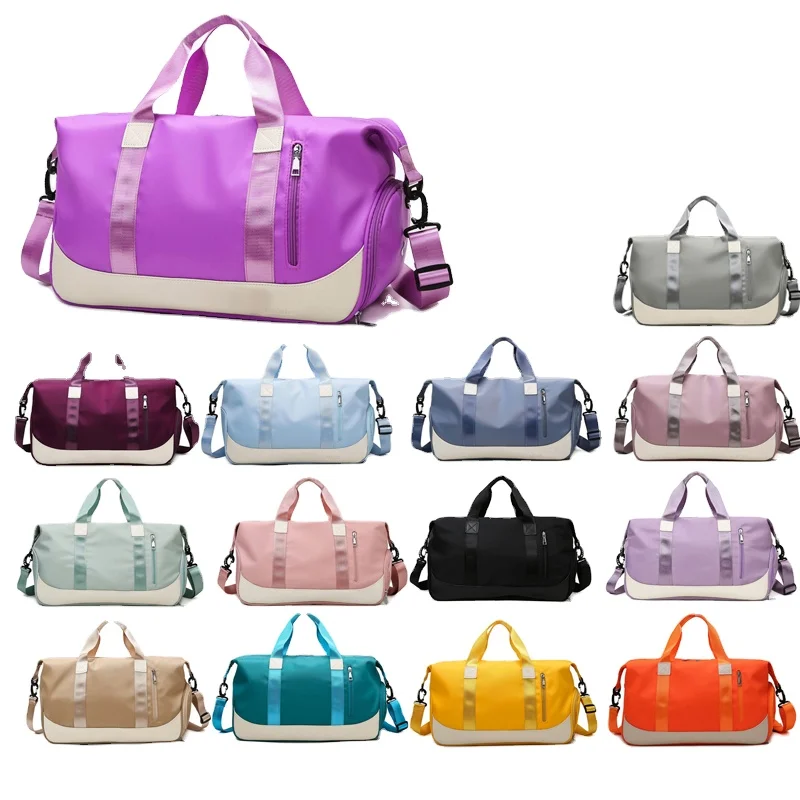 
2021 New Factory Wholesale Fashion Zipper Women Shoulder Handbag Travel Tote Bag Sports Gym Bag Female Yoga Bag 