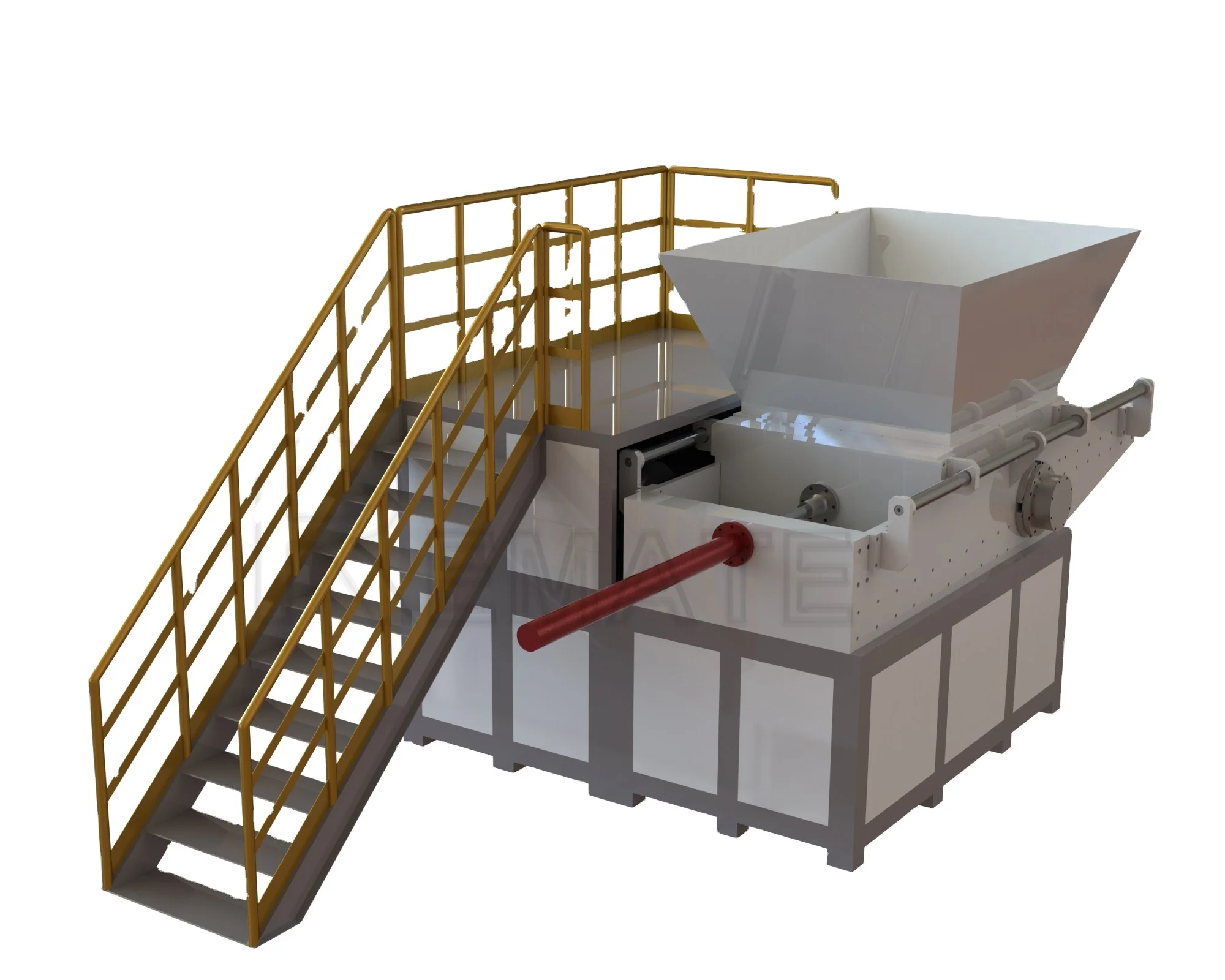 
Best sale thin can and plastic shredder machine 1500kg/hr rigid plastic recycling machine 