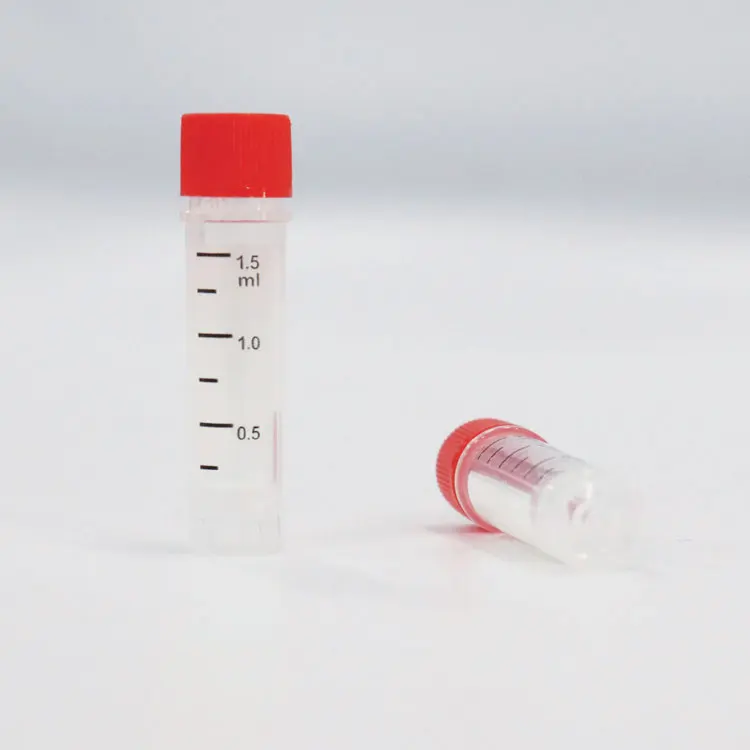 PP medical plastic 1.5 ml colored freezer cryovial cryogenic vial filling and sealing unit with storage box