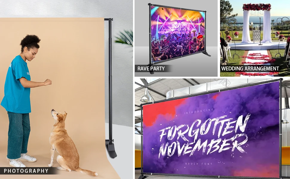 MERIS Photo Video Studio 10Ft Adjustable Background Stand Backdrop Support System Kit with Carry Bag