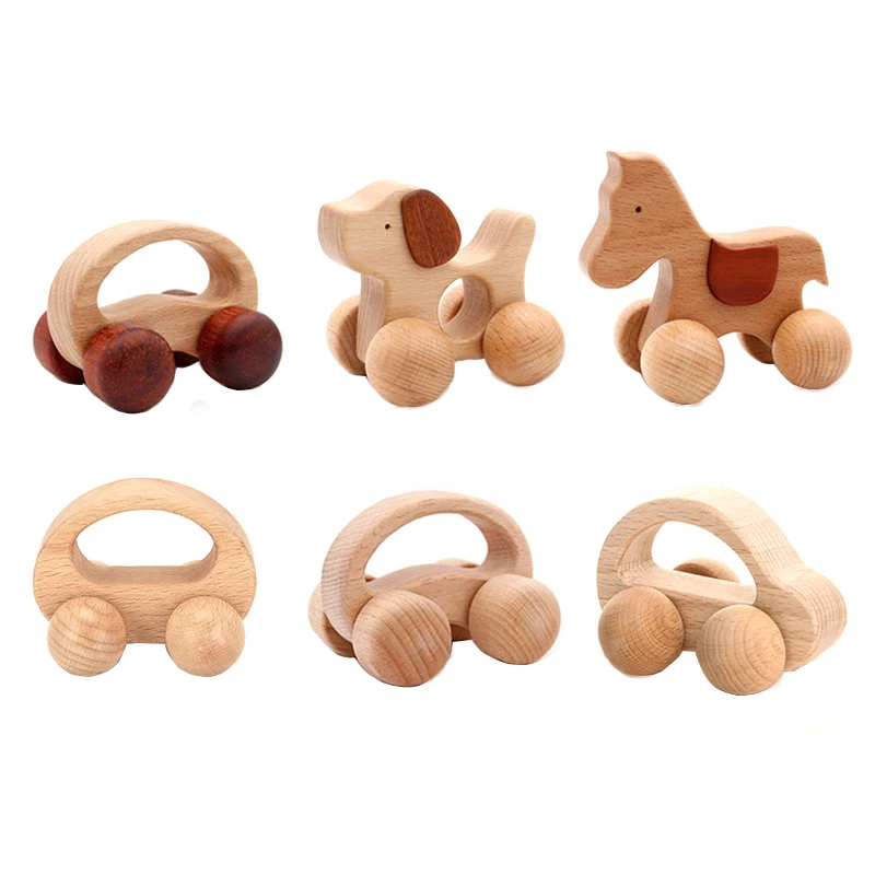 Wholesale Educational Wooden Toy Car Wooden Sliding Car Toy for Kids