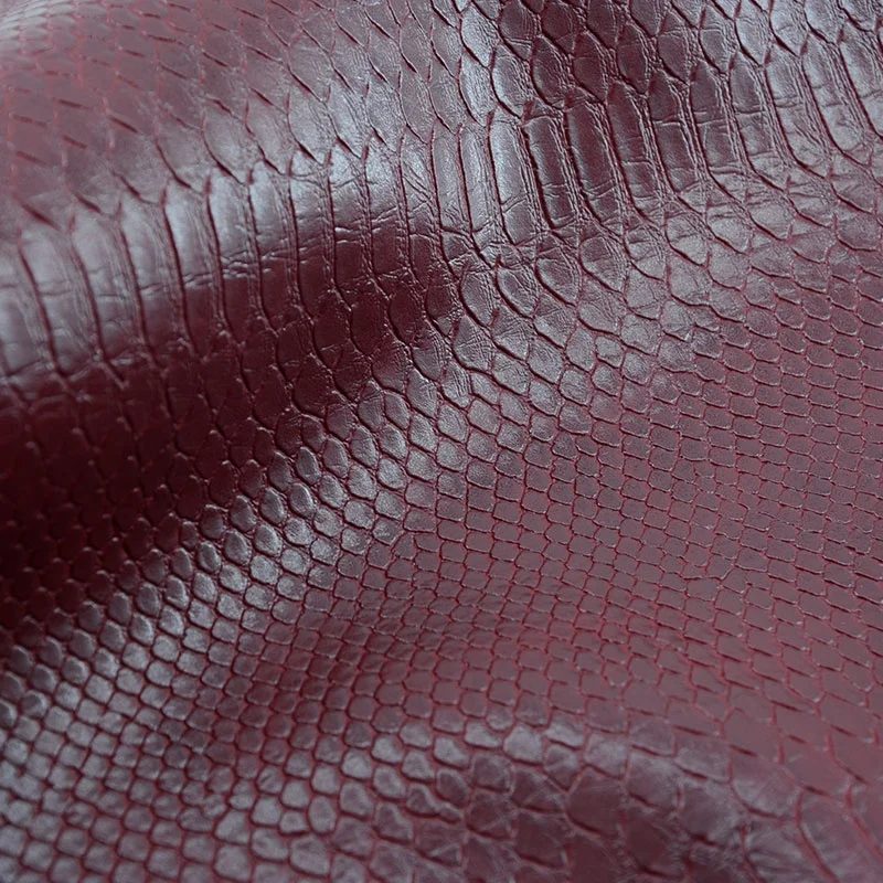 Printed synthetic pvc snake leather sheets for bag