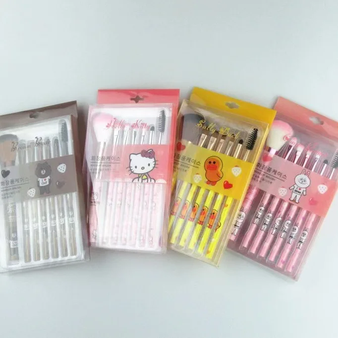HelloKitty Cartoon Makeup Brush Set Cartoon Anime Hello KT Makeup Brush Girls Accessoires Girls Gift