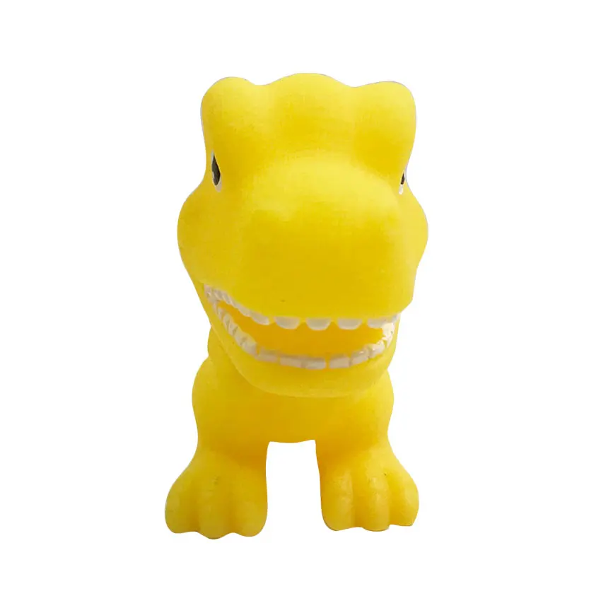 New novelty vinyl material  head Moveable  fluo color Dinosaur mold toy