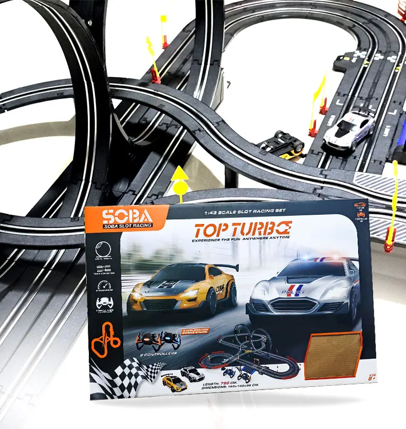 Remote Control  High Speed Toy Gift Electric Race Track High Speed Remote Control Toy 360 Degrees Double Loop Slot With Track