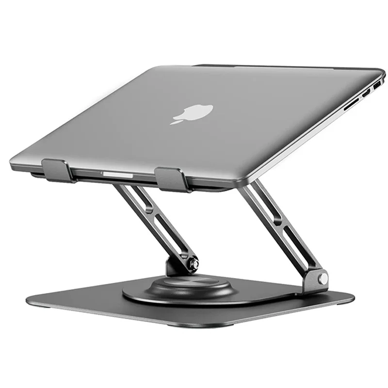Yicosun 2023 New Portable Aluminum 360 Degree Rotating Height Flexible Adjustable Notebook Laptop Stand