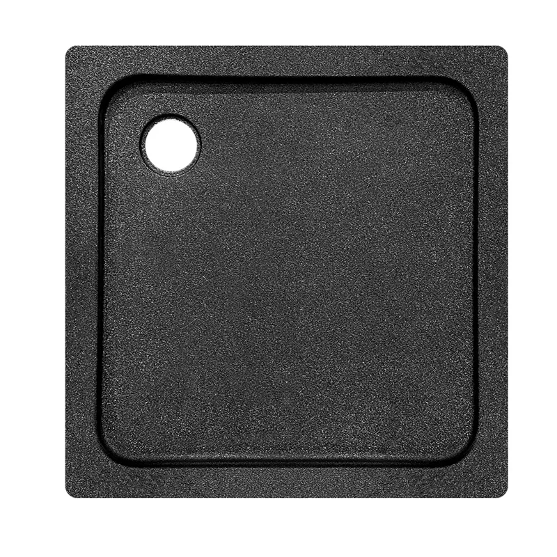 70x70 80x80 90x90 bathroom Lightweight pan shower base black flat acrylic stone shower tray