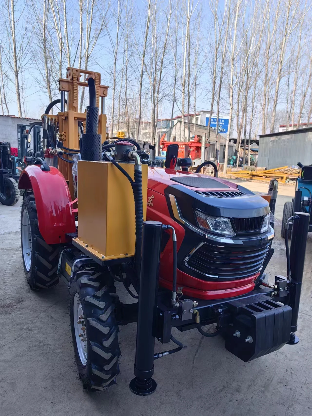 NKS220 tractor mounted rotary drilling rig automatic hydraulic drilling machine for sale