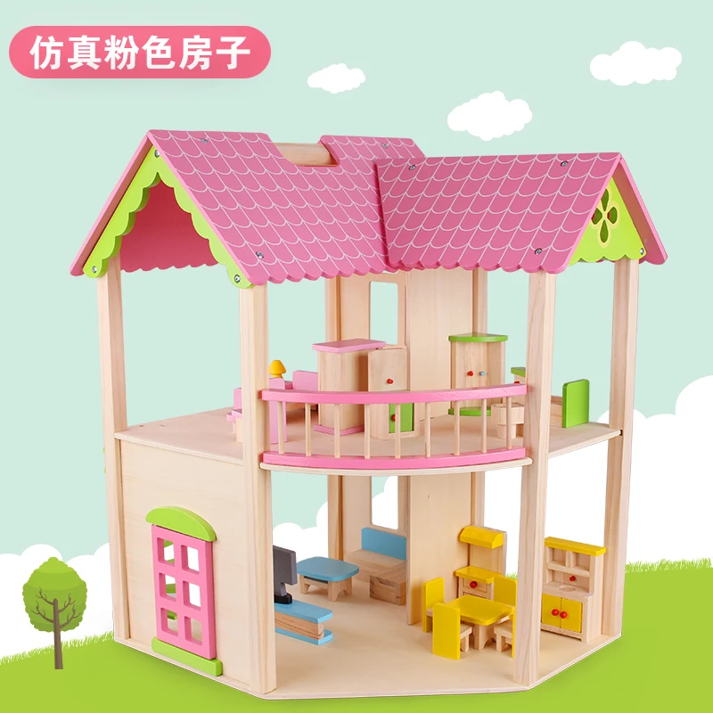 wooden miniature furniture dollhouse for kids children gifts doll house pretend play factory supply wholesale educational toys