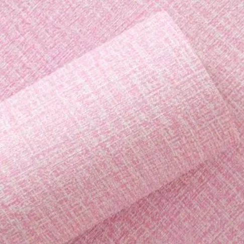 Foam Self-Adhesive Wall Paper Linen Grain Woven Striped Wallpaper For Interior Home Decoration