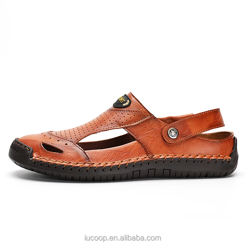 Lighter Outdoor men sandals with breathable leather and wear-resistant multiple wearing  for OEM/ODM