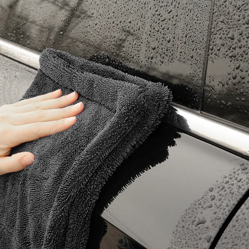 Microfiber cleaning car towel 40*40 cm Custom Size Super Absorbent Microfiber Twisted Loop Car Drying Towel Car Wash Towel