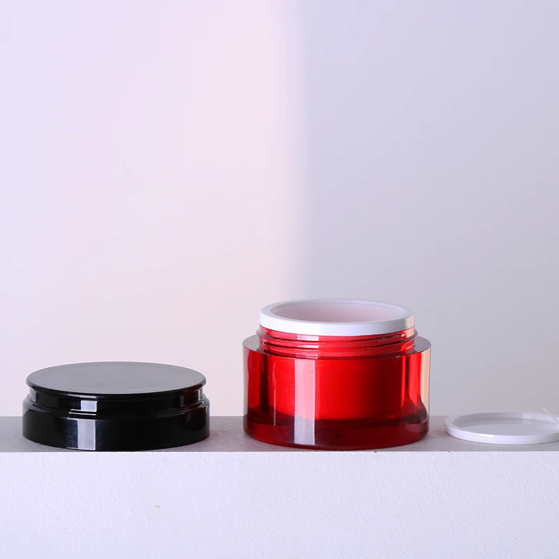 3g 15g 30g empty 2oz plastic packaging jar red/white custom nail glue pot containers for body butter