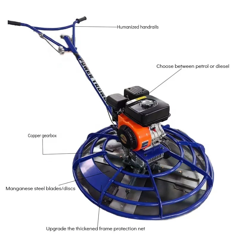Floor Helicopter Finisher Gasoline Engine Polisher Finishing Electric Leveling Machine Cement Polishing Concrete Power Trowel