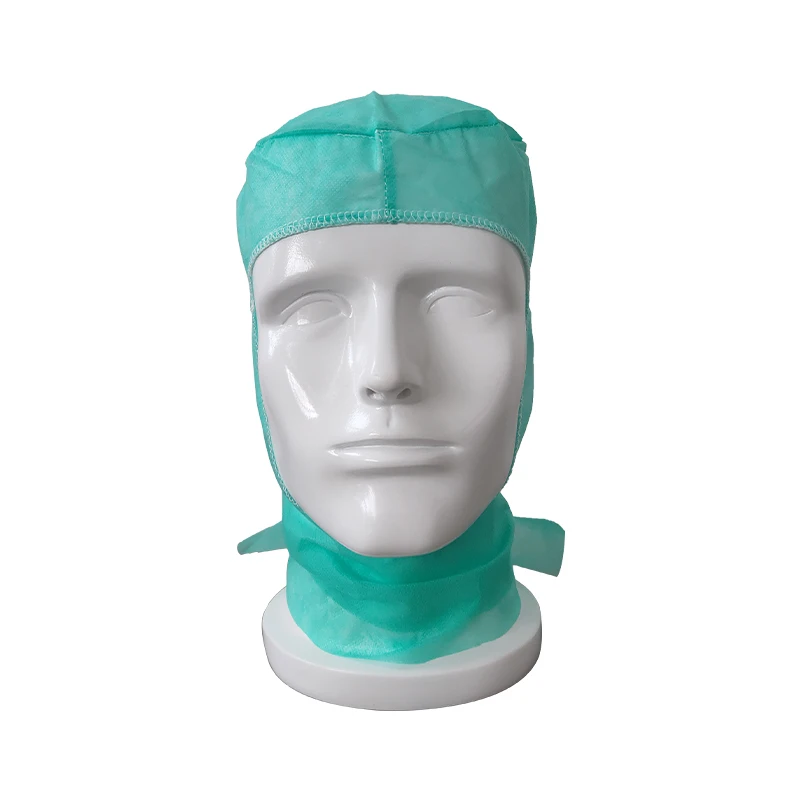 Nonwoven disposable surgical hood head cover doctor nurse clip bouffant mob cap