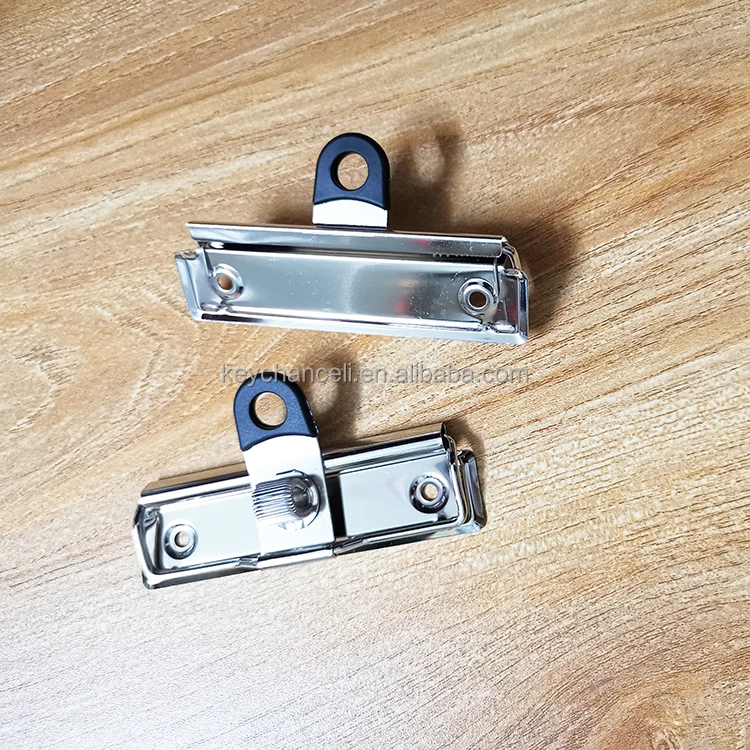 100mm silver low profile clip metal clipboard clip combined spring loop and rubber cover doctor pen holder