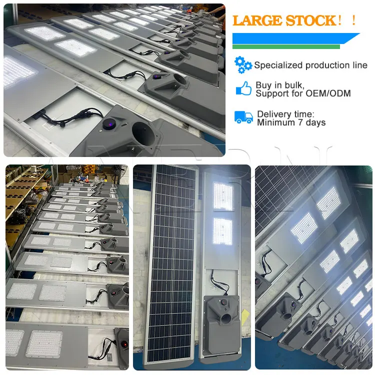 Anern 150w 200 watts street solar light 300w outdoor with cctv camera 4g