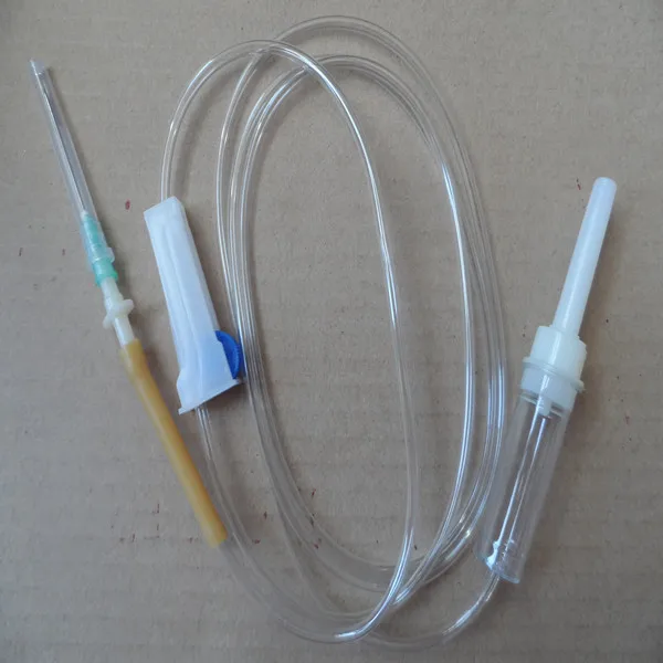 Medical and Disposable Sterilized Hypodermic IV Infusion Set with Luer Slip or Luer Lock on the Needle