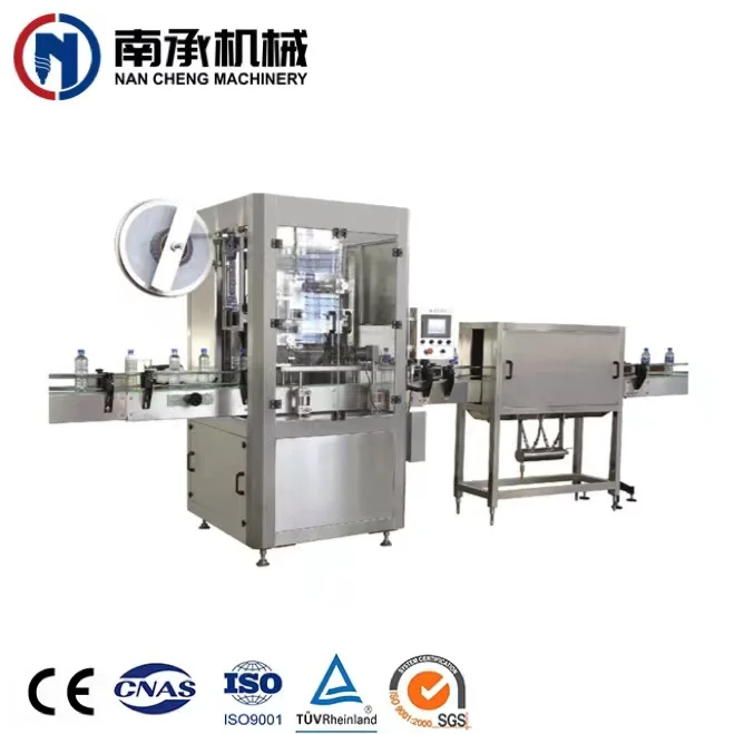 Automatic 5 Gallon Bottle Neck Sleeve Shrink Band Label Applicator Machine with Steam Tunnel