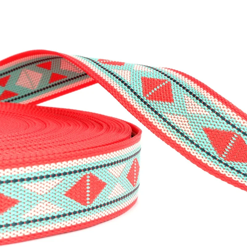 Manufacturer Knitted jacquard webbing nylon webbing nylon thread 0-30cm ladies bag shoulder bag strap woven webbing customized