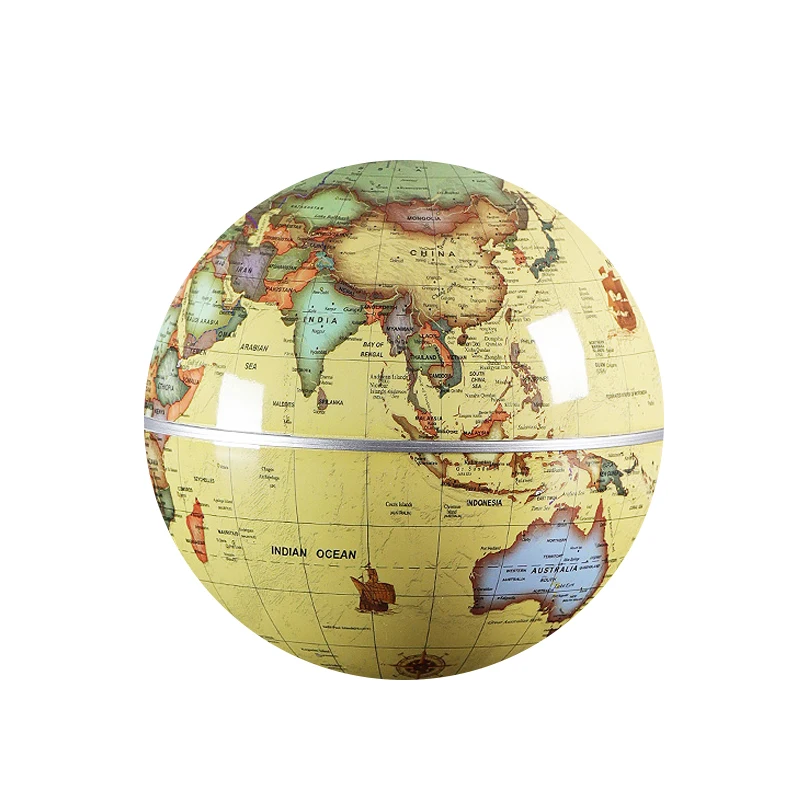 15cm Solar Globe World Map Rotating Globes with Crystal Base Kids Teaching Resources Desktop Decoration Home Office Decor