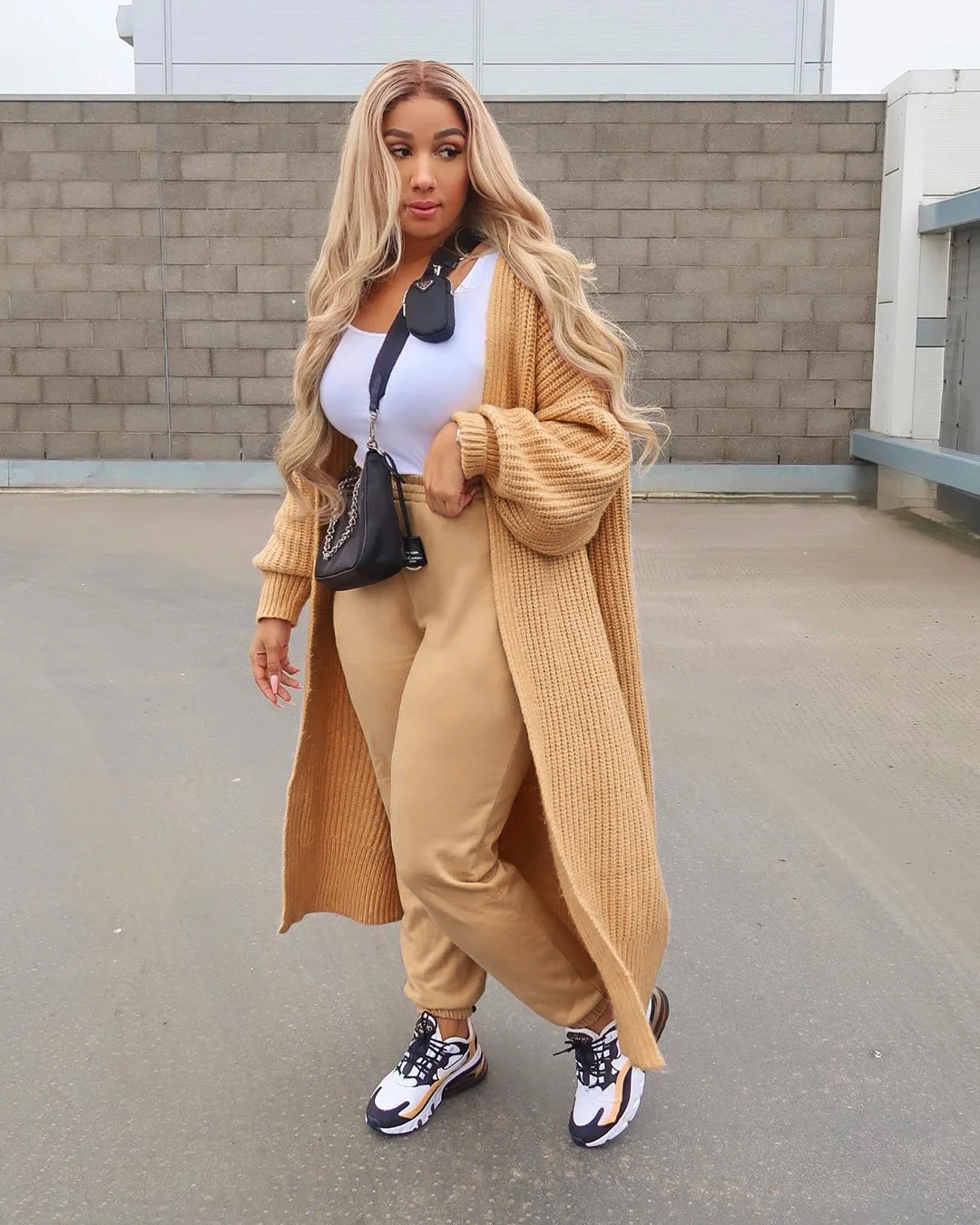 Fashion Warm Knitted Oversize Sweater Cardigan Women Casual Long Lantern Sleeve Jumper Outwear Autumn Winter Soft Loose Sweater